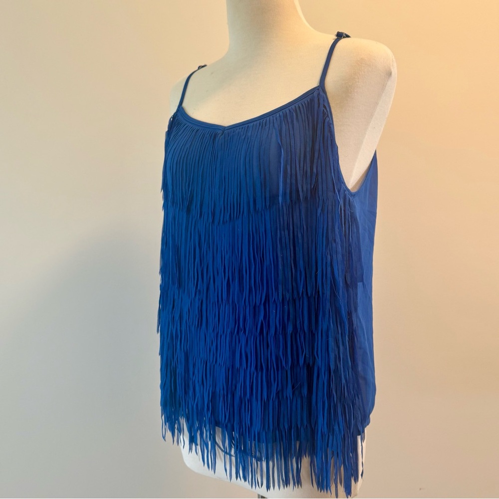 Blue Fringe Women’s Top
